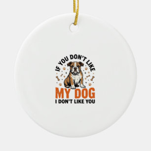 Ornamento De Cerâmica Camisa engraçada de amante de cães com citação de