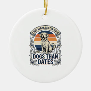 Ornamento De Cerâmica Camisa engraçada para amante de cães Citação de gr