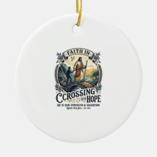 Ornamento De Cerâmica Camisa Imigração Jesus Recomeçando Coragem Chri