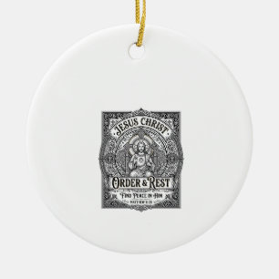 Ornamento De Cerâmica Camisa Jesus Desembaralha Limpa Casa Gráfico Crist