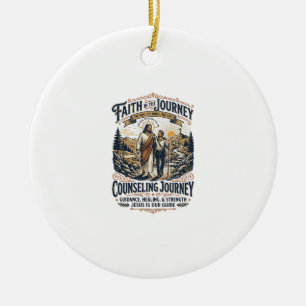 Ornamento De Cerâmica Camisa Vintage Cristã Amigável Terapia de Jesus Ch