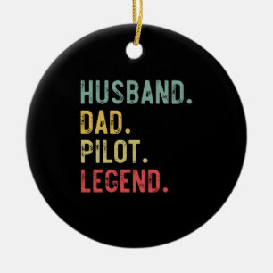 Ornamento De Cerâmica Camisa Vintage Masculina Marido Pai Piloto Lenda R