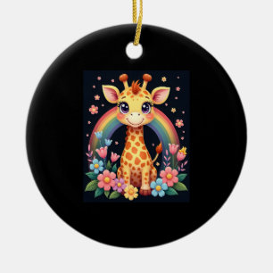 Ornamento De Cerâmica Camiseta Amantes de Girafa