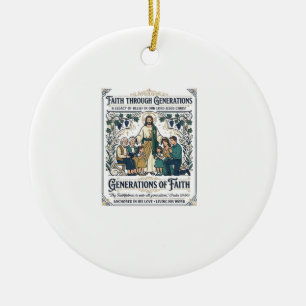 Ornamento De Cerâmica Camiseta Árvore Genealógica de Jesus Desenho Basea
