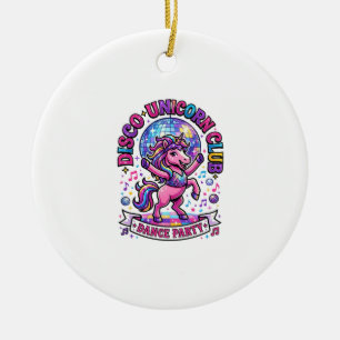 Ornamento De Cerâmica Camiseta Comercial do Unicorn Disco Unicorn Club G