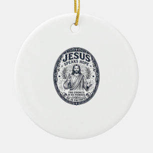 Ornamento De Cerâmica Camiseta de Inclusão da Comunidade Surda ASL Jesus