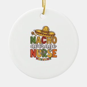 Ornamento De Cerâmica Camiseta Do Dia Cinco De Mayo Do Enfermeiro Médio 