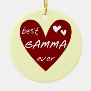 Ornamento De Cerâmica Camiseta e presentes da gama do coração vermelho o