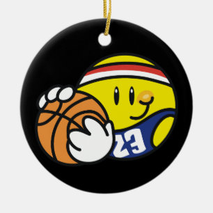 Ornamento De Cerâmica Camiseta e presentes do basquetebol