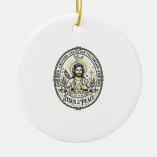 Ornamento De Cerâmica Camiseta Gráfica Estética Jesus Lo Fi Study Beats 