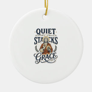 Ornamento De Cerâmica Camiseta Gráfica Jesus Bibliotecário Arte Cristã_1