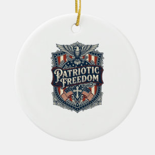 Ornamento De Cerâmica Camiseta Gráfica Vetorial Fé Patriótica Família Li