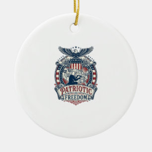 Ornamento De Cerâmica Camiseta Gráfica Vetorial Patriota Amante de Enigm
