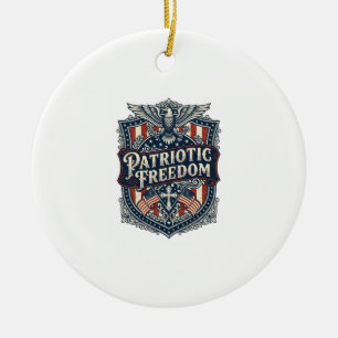 Ornamento De Cerâmica Camiseta Gráfica Vetorial Patriótica Fé Família Li