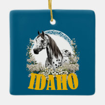 Camiseta Idaho Appaloosa Com Borda De Flores