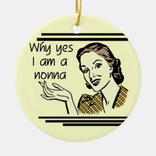 Ornamento De Cerâmica Camiseta retro e presentes de Nonna