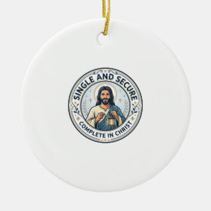 Ornamento De Cerâmica Camiseta Temporada de Solidão Jesus Baseada na Fé 