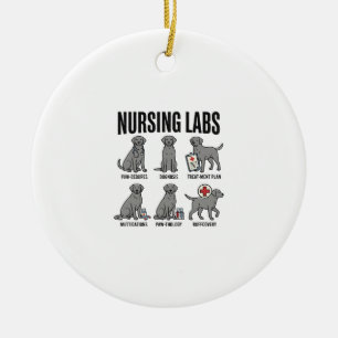 Ornamento De Cerâmica Camiseta Vetorial de Desenho de Pun Médico de Cães