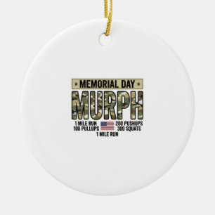 Ornamento De Cerâmica Camiseta Vetorial Vintage de Treino Memorial Day M