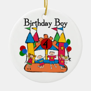 Ornamento De Cerâmica Camisetas e presentes do Big Bonde Boy 4º aniversá
