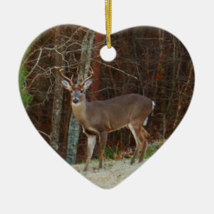 Ornamento De Cerâmica Camo Verde, Camouflage Deer personalizado