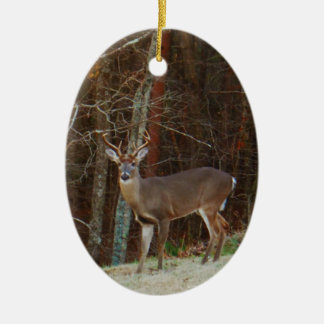 Ornamento De Cerâmica Camo Verde, Camouflage Deer personalizado