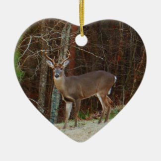 Ornamento De Cerâmica Camo Verde, Camouflage Deer personalizado