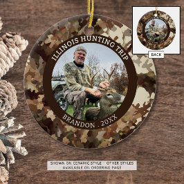 Ornamento De Cerâmica Camouflage Hunter One Foto Personalizada