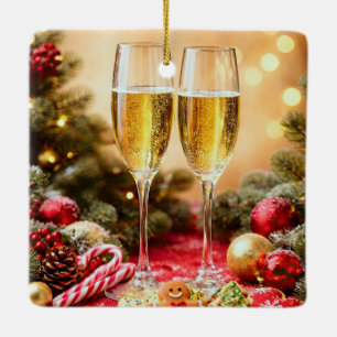 Ornamento De Cerâmica Campanha de Natal Flautas de Vivas