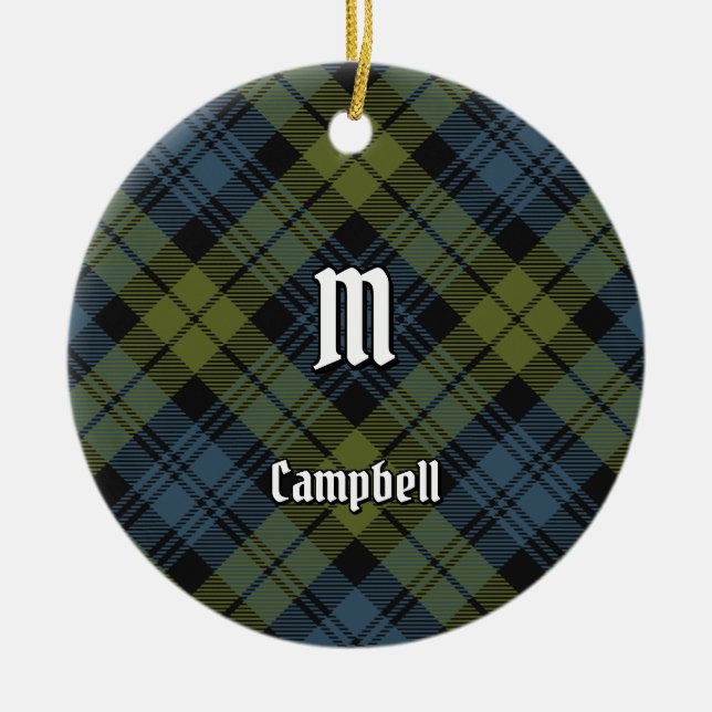 Ornamento De Cerâmica Campbell Tartan (Frente)
