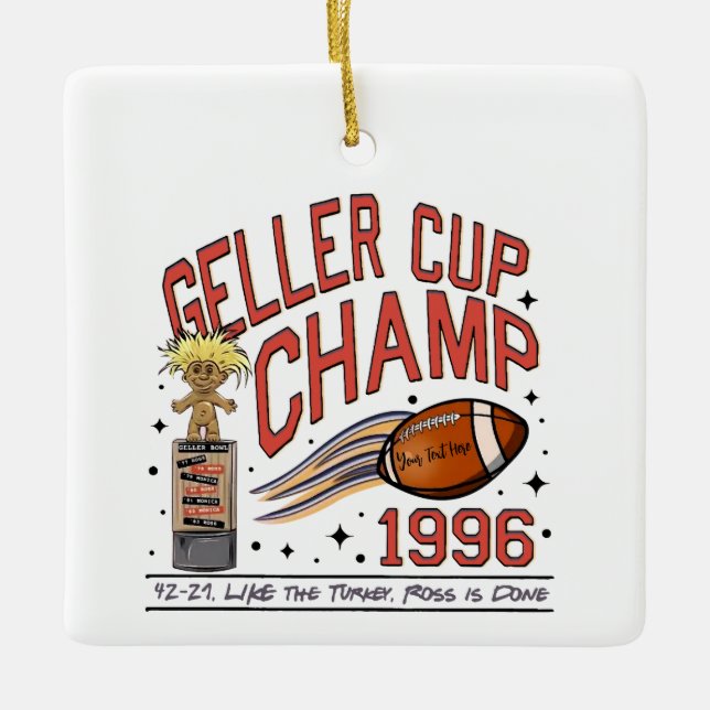 Ornamento De Cerâmica Campeão da Copa Geller (Frente)