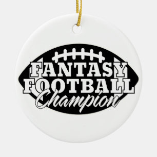 Ornamento De Cerâmica Campeão do futebol da fantasia