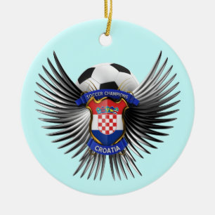 Ornamento De Cerâmica Campeões do futebol de Croatia