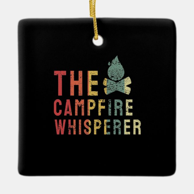 Ornamento De Cerâmica Campfire - Campfire Whisperer (Frente)