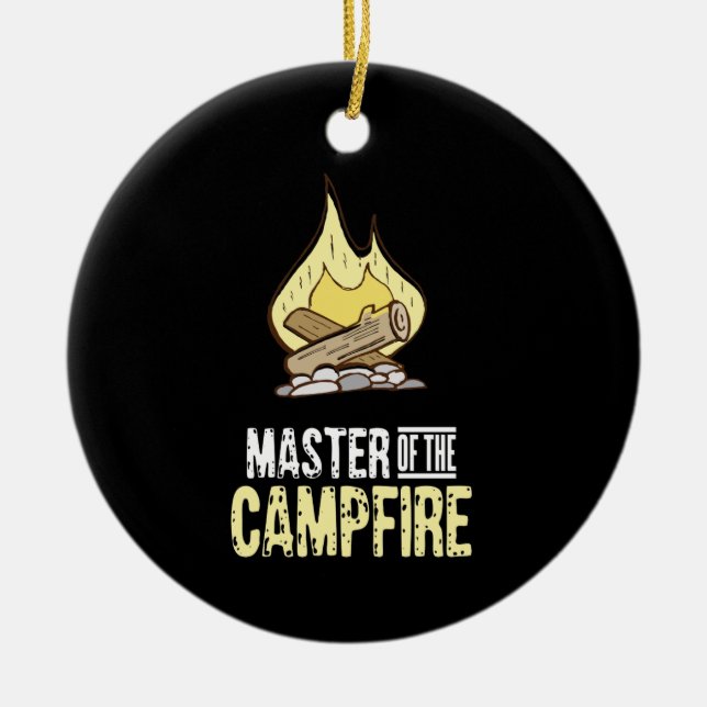 Ornamento De Cerâmica Campfire - Mestre da Campfire (Frente)