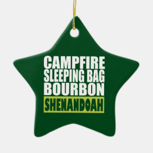 Ornamento De Cerâmica Campfire Sleing Bag Bourbon Shenandoah