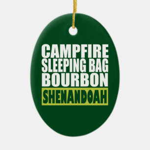 Ornamento De Cerâmica Campfire Sleing Bag Bourbon Shenandoah