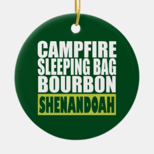Ornamento De Cerâmica Campfire Sleing Bag Bourbon Shenandoah