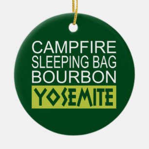 Ornamento De Cerâmica Campfire Sleing Bag Bourbon Yosemite