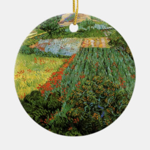 Ornamento De Cerâmica Campo com Papoulas por Vincent van Gogh