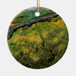 Ornamento De Cerâmica Campo de Trigo na Primavera, Nascer do Sol por Vin