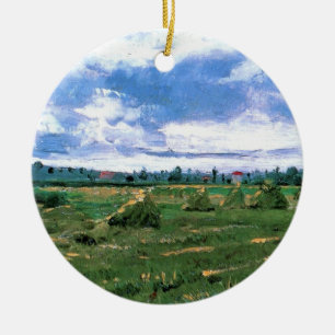 Ornamento De Cerâmica Campos de Trigo com Medas de Feno por Vincent van