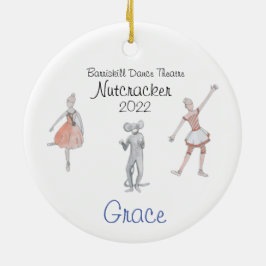 Ornamento De Cerâmica Cana doce personalizada/Flor/Rato Nutcracker