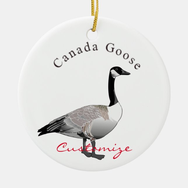 Ornamento De Cerâmica Canadá Goose Gander Thunder_Cove (Frente)