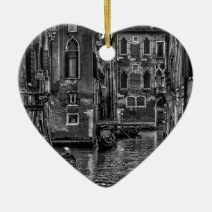 Ornamento De Cerâmica Canal de Venice italola gondola