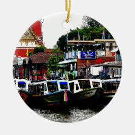 Ornamento De Cerâmica Canal Em Bangkok, Tailândia