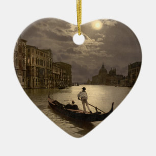 Ornamento De Cerâmica Canal grande pelo luar II, Veneza, Italia