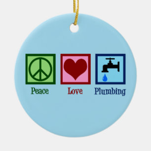 Ornamento De Cerâmica Canalização do Amor de Paz