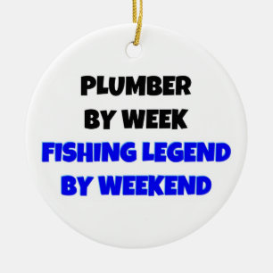 Ornamento De Cerâmica Canalizador por Legenda de Pesca Semanal por Fim d