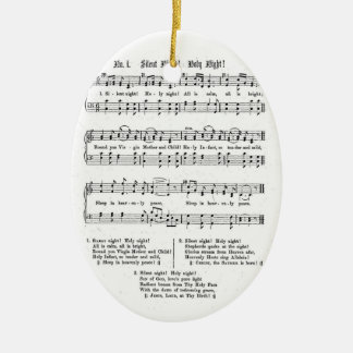 ORNAMENTO DE CERÂMICA CANÇÃO SANTAMENTE DO NATAL DA PARTITURA DA NOITE
